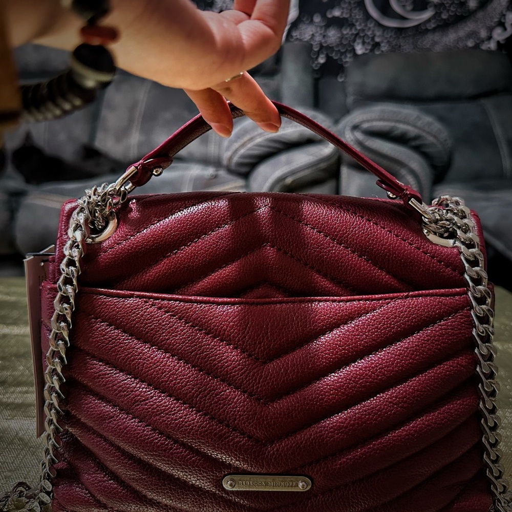 Rebecca Minkoff Bags dark red leather crossbody purse shoulder bag new with tags - Picture 7 of 16